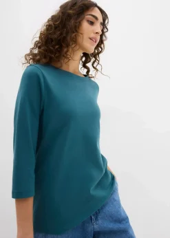 bonprix Nachhaltigere Materialien|Shirts & Tops|Shirt aus reiner schwerer Bio-Baumwolle pfeffergrün