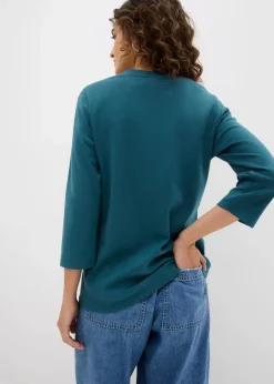 bonprix Nachhaltigere Materialien|Shirts & Tops|Shirt aus reiner schwerer Bio-Baumwolle pfeffergrün