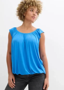 bonprix Shirts & Tops|Shirt aus softem Viskose-Mix gletscherblau