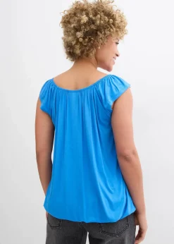 bonprix Shirts & Tops|Shirt aus softem Viskose-Mix gletscherblau