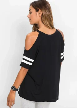 bonprix Shirts & Tops|Nachhaltigere Materialien|Shirt aus softer Viskose schwarz bedruckt