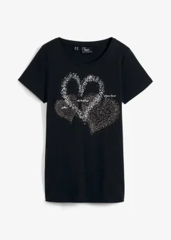 Shirt mit Herzdruck aus Bio-Baumwolle|bonprix New