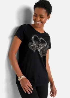 Shirt mit Herzdruck aus Bio-Baumwolle|bonprix New