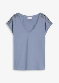 Shirt mit Häkeleinsätzen|bonprix Outlet