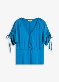 bonprix Shirts & Tops|Shirt mit Knopfleiste gletscherblau