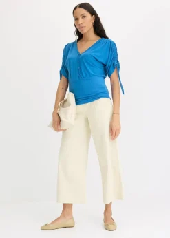 bonprix Shirts & Tops|Shirt mit Knopfleiste gletscherblau