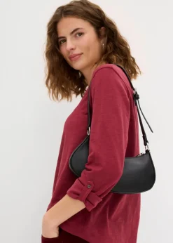 bonprix Shirts & Tops|Nachhaltigere Materialien|Shirt mit Knopfleiste aus reiner Bio-Baumwolle bordeaux