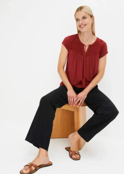 Shirt mit Lochstickerei|bonprix Discount