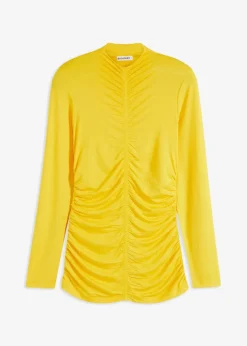 bonprix Shirts & Tops|Shirt mit Raffung narzissengelb