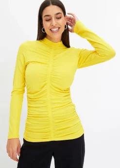 bonprix Shirts & Tops|Shirt mit Raffung narzissengelb