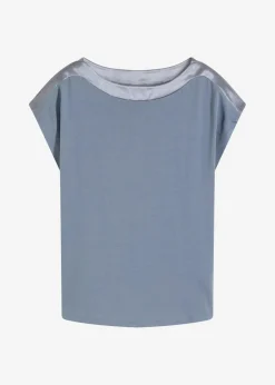 Shirt mit Satinpasse|bonprix New