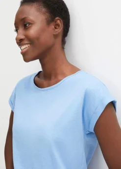 bonprix Shirts & Tops|Premium|Shirt mit Seidenanteil mittelblau