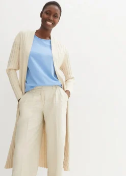 bonprix Shirts & Tops|Premium|Shirt mit Seidenanteil mittelblau