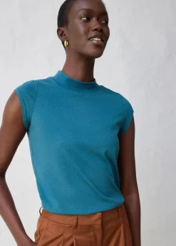 bonprix Premium|Shirts & Tops|Shirt mit Seidenanteil pfeffergrün