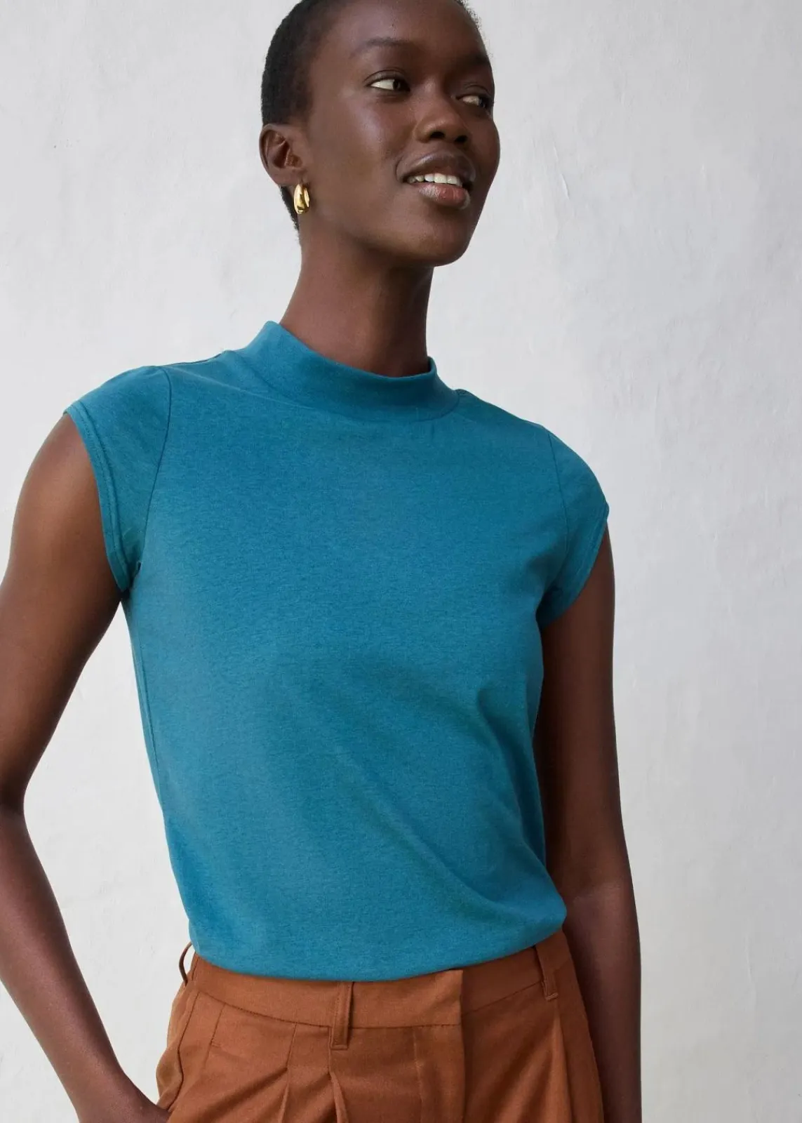 bonprix Premium|Shirts & Tops|Shirt mit Seidenanteil pfeffergrün