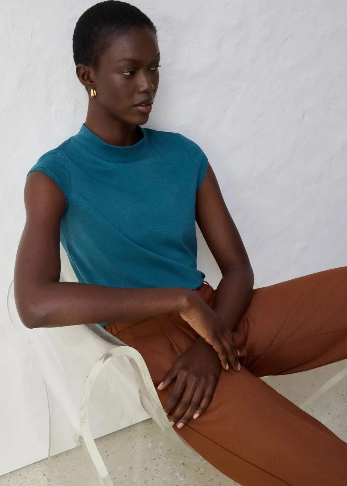 bonprix Premium|Shirts & Tops|Shirt mit Seidenanteil pfeffergrün