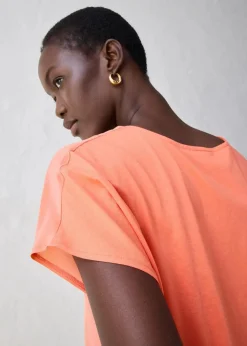 Shirt mit Seidenanteil und Webeinsatz|bonprix