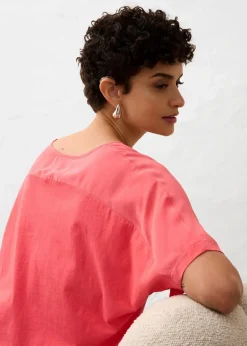 Shirt mit Seidenanteil und Webeinsatz|bonprix Discount