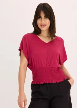Shirt mit Smock-Saum|bonprix Discount