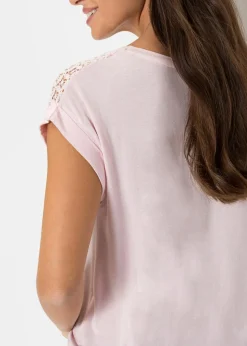 Shirt mit Spitze|bonprix