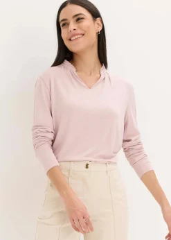 bonprix Shirts & Tops|Shirt mit Stehkragen mattrosa