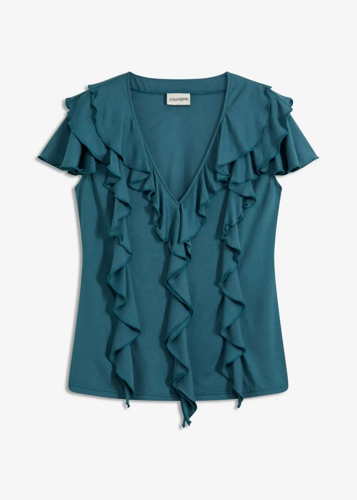 Shirt mit Volants aus softem Modal-Mix|bonprix Clearance