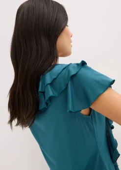 Shirt mit Volants aus softem Modal-Mix|bonprix Clearance
