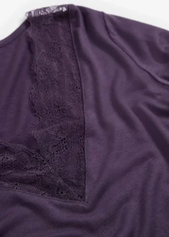 bonprix Premium|Shirts & Tops|Shirt mit Wolle pflaume