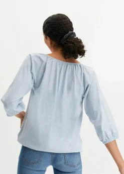 Shirtbluse aus reiner Bio-Baumwolle|bonprix Hot