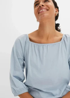 Shirtbluse aus reiner Bio-Baumwolle|bonprix Hot
