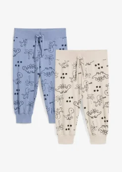 bonprix Bio Baumwolle|Hosen & Leggings|Shirthose aus reiner Bio-Baumwolle (2er Pack) mattblau+steingrau bedruckt