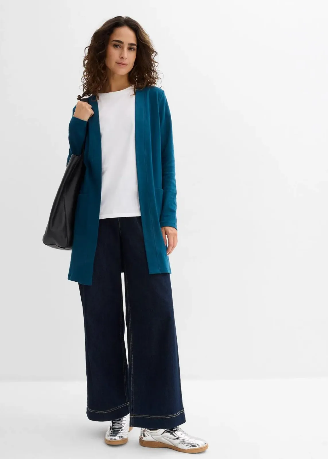 bonprix Shirts & Tops|Basics|Shirtjacke blaupetrol