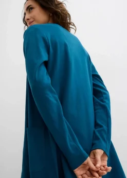 bonprix Shirts & Tops|Basics|Shirtjacke blaupetrol