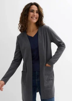 bonprix Bekleidung·Röcke|Nachhaltigere Materialien|Shirtjacke grau meliert meliert