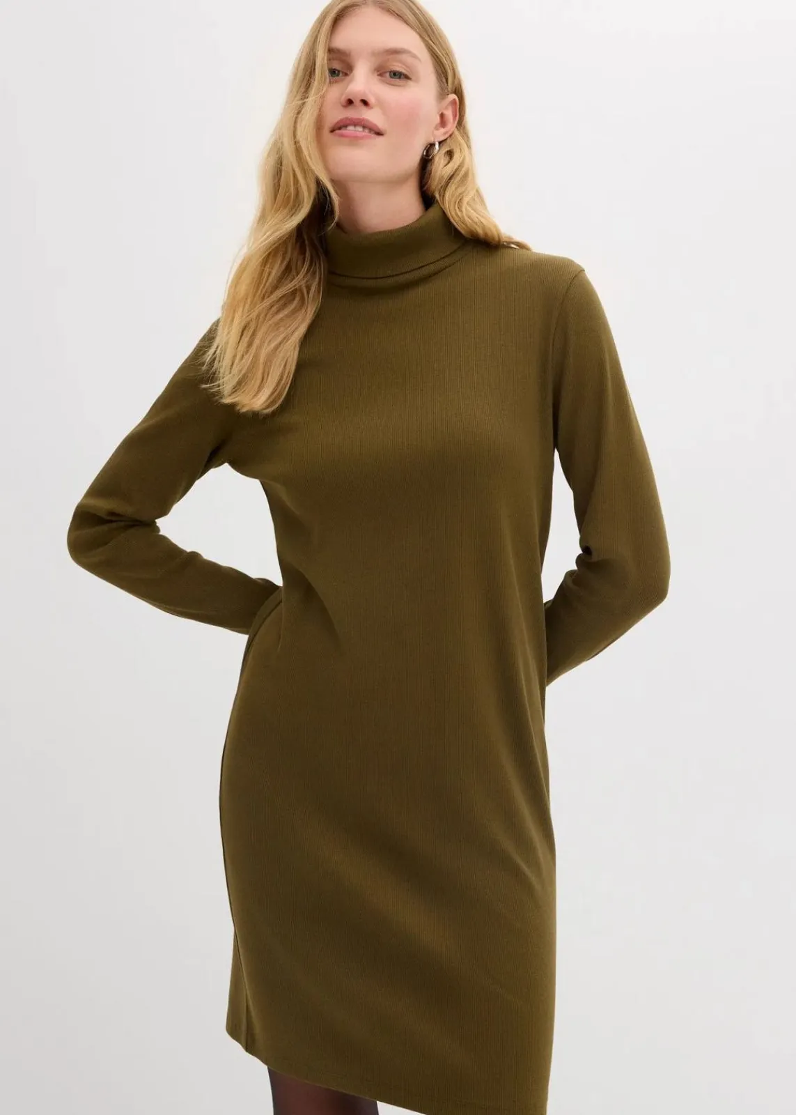 Shirtkleid aus schwerer elastischer Ripp-Qualität|bonprix