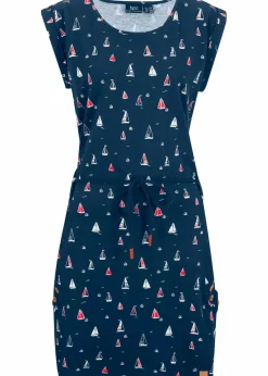 Shirtkleid mit Flügelärmeln und Druck|bonprix