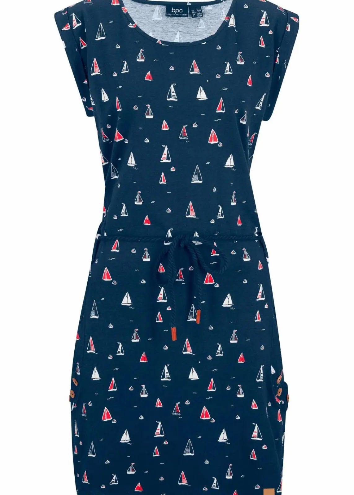 Shirtkleid mit Flügelärmeln und Druck|bonprix