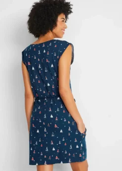 Shirtkleid mit Flügelärmeln und Druck|bonprix