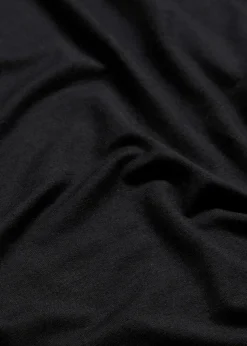 bonprix Basics|Nachhaltigere Materialien|Shirt-Kleid mit 3/4-Ärmeln schwarz