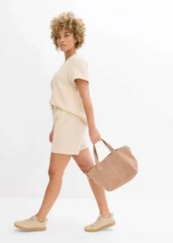 bonprix Bekleidung·Jacken & Mäntel|Blusen & Tuniken|Shirt-Tunika aus softem Musselin hellsand