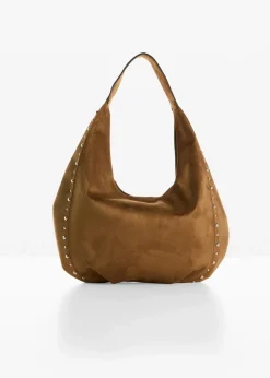 bonprix Taschen|Shopper mit Nieten braun