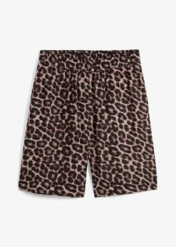 bonprix Bekleidung·Outdoorbekleidung|Bekleidung·Kleider|Shorts aus softem Musselin beige leo bedruckt