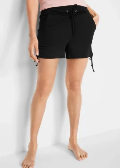 bonprix Bekleidung·Outdoorbekleidung|Bekleidung·Kleider|Shorts mit Raffung schwarz