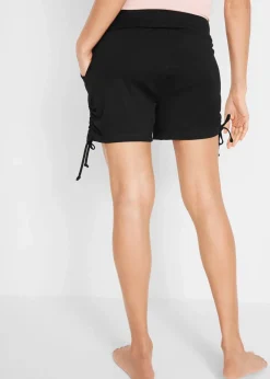 bonprix Bekleidung·Outdoorbekleidung|Bekleidung·Kleider|Shorts mit Raffung schwarz