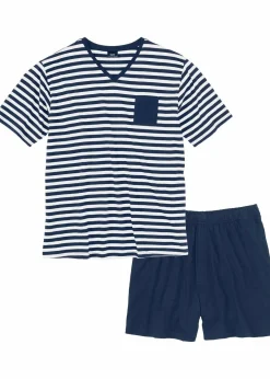 bonprix Wäsche|Große Größen|Shorty dunkelblau+weiß gestreift