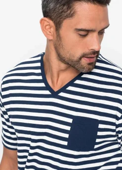 bonprix Wäsche|Große Größen|Shorty dunkelblau+weiß gestreift