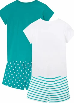 Shorty aus reiner Baumwolle mit kurzen Ärmeln (4-tlg. Set)|bonprix Sale