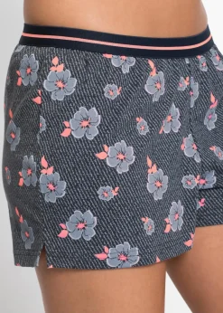 bonprix Wäsche·Nachtwäsche|Nachtwäsche|Shorty aus reiner Baumwolle nachtblau