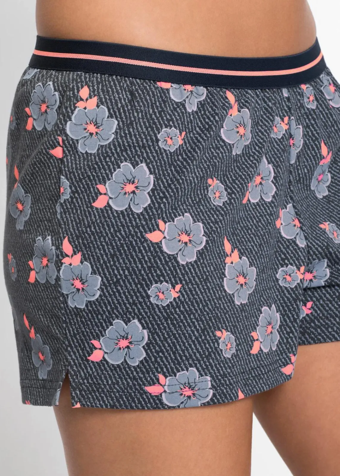 bonprix Wäsche·Nachtwäsche|Nachtwäsche|Shorty aus reiner Baumwolle nachtblau