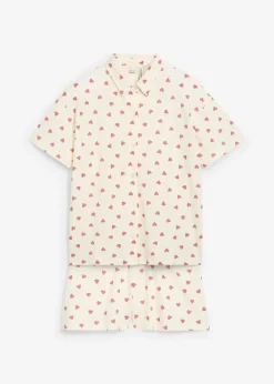 Shorty aus reiner Bio-Baumwolle mit Knopfleiste (2-tlg.Set)|bonprix Sale